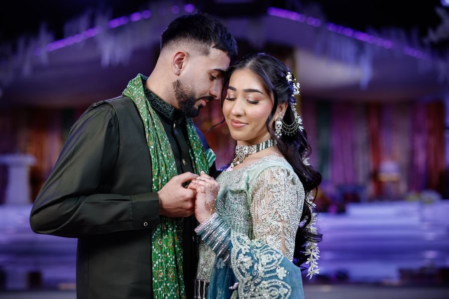 Couple at their mehndi